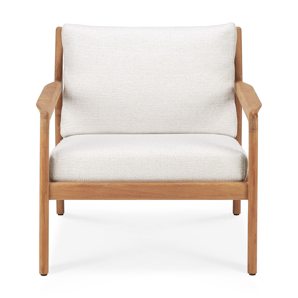 Ethnicraft - Outdoor - Fauteuil Jack - Teck - Tissu Off White