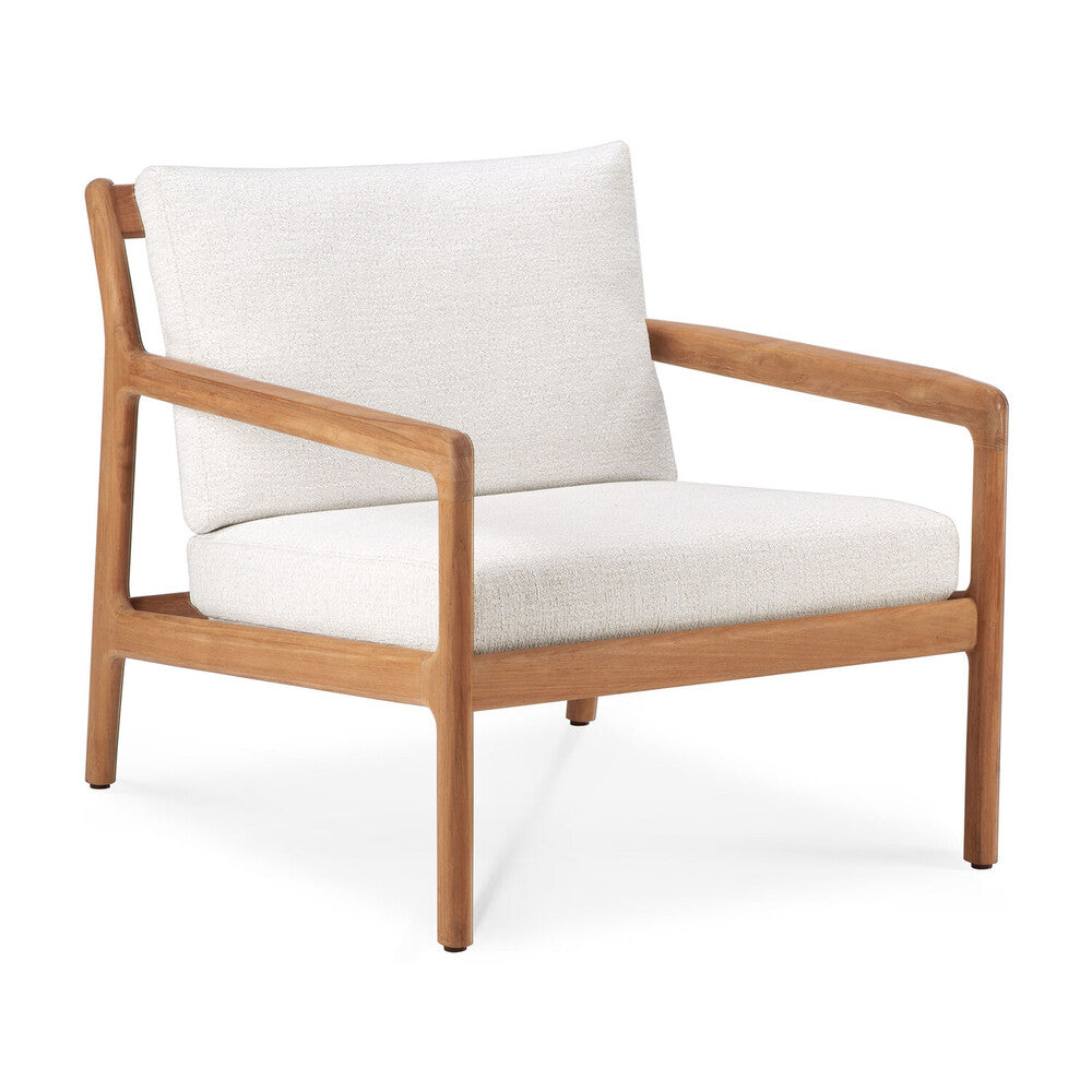 Ethnicraft - Outdoor - Fauteuil Jack - Teck - Tissu Off White