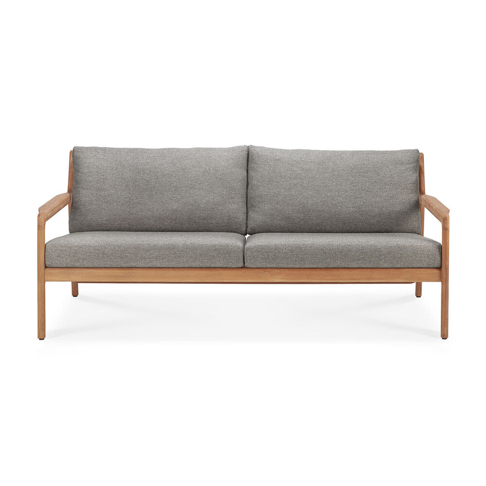 Ethnicraft - Outdoor - Canapé Jack - Teck - 2 places - Tissu mocha - 180 x 90 x H73