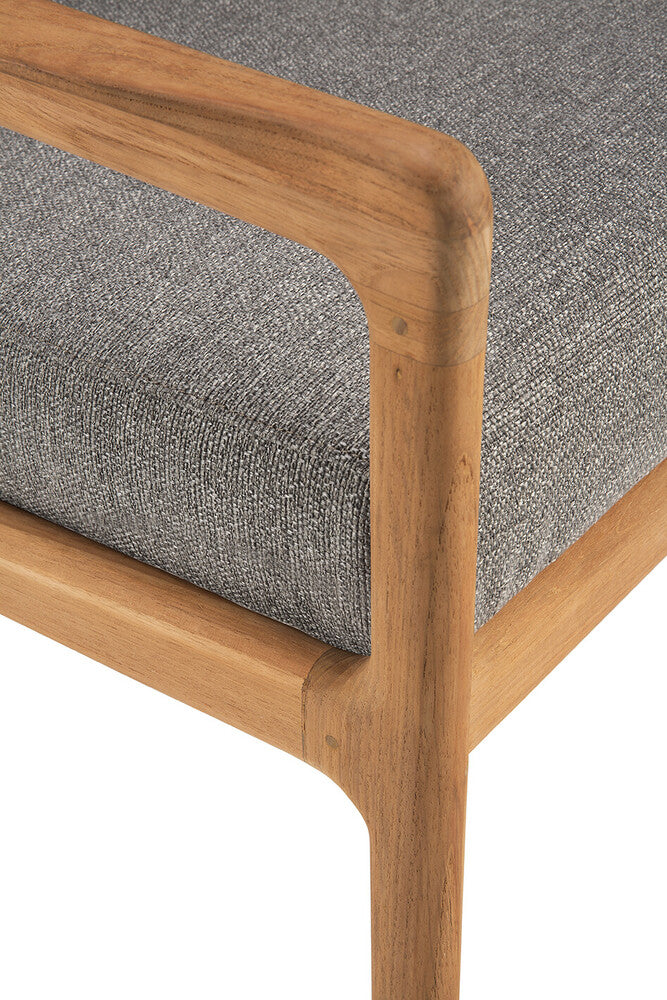 Ethnicraft - Outdoor - Canapé Jack - Teck massif - Tissu mocha - 3 places