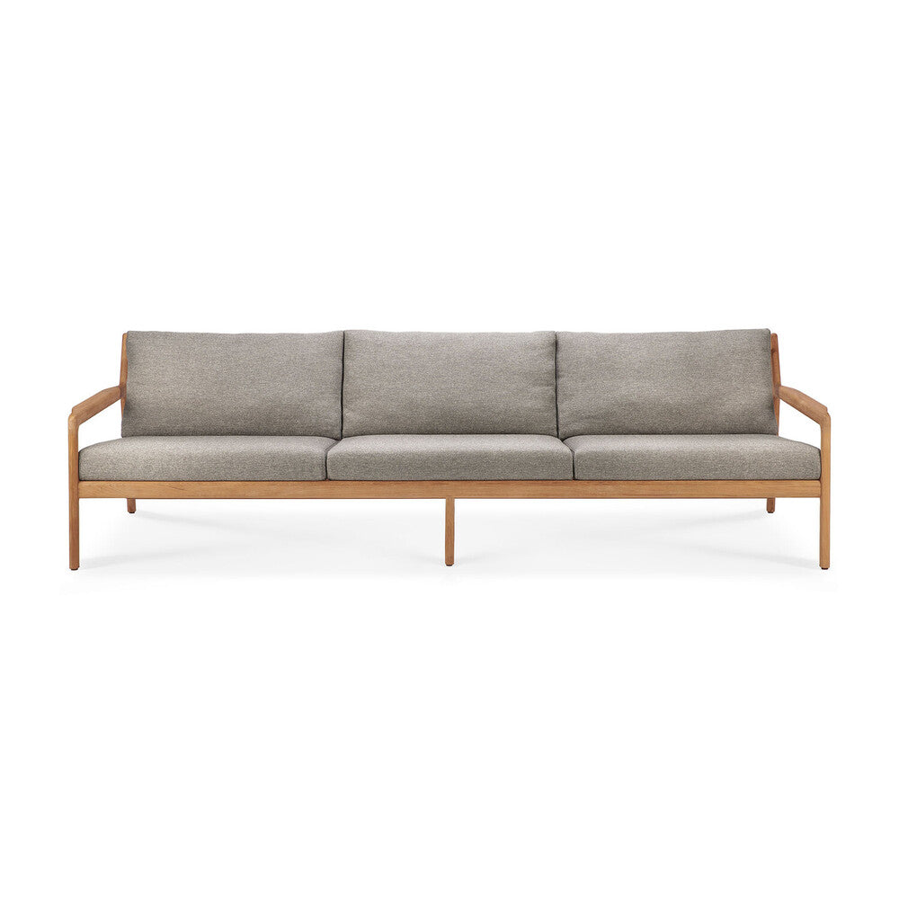 Ethnicraft - Outdoor - Canapé Jack - Teck - 3 places - Tissu mocha - 265 x 90 x H73