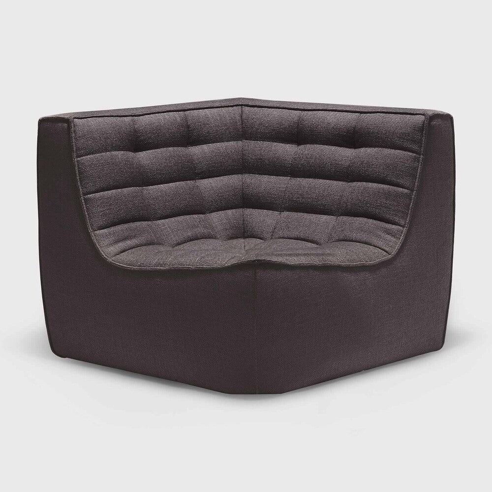 Ethnicraft - Canapé de coin N701 - gris foncé