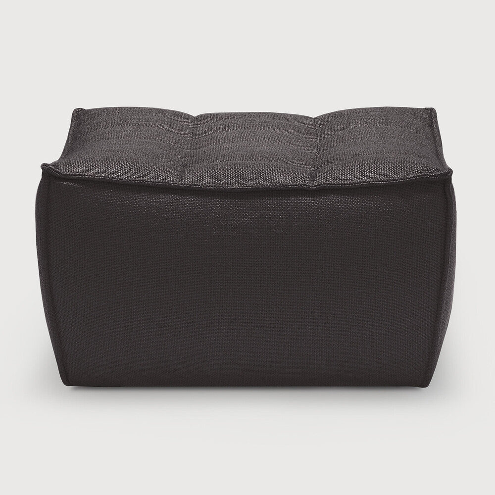 Ethnicraft - Pouf N701 - Tissu gris foncé