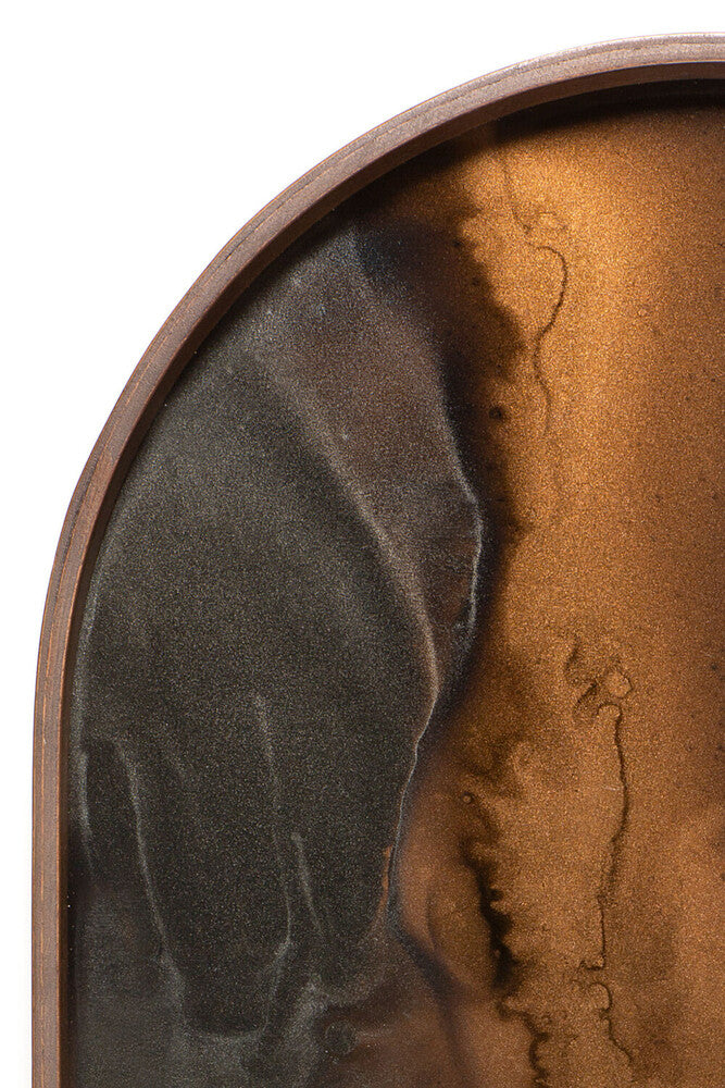 Ethnicraft - Plateau Bronze Organic glass - oblong - 71 x 36 x H3