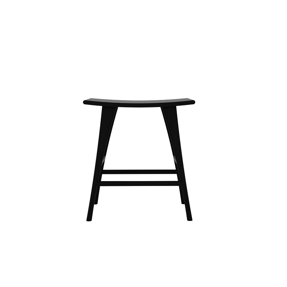Ethnicraft - Tabouret counter Osso - Chêne verni noir - 57 x 33 x H66/67