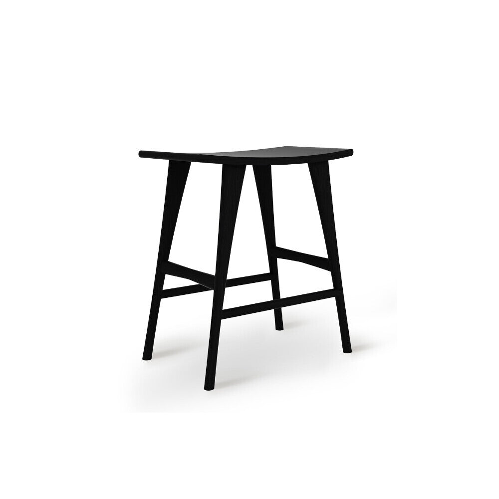 Ethnicraft - Tabouret counter Osso - Chêne verni noir - 57 x 33 x H66/67