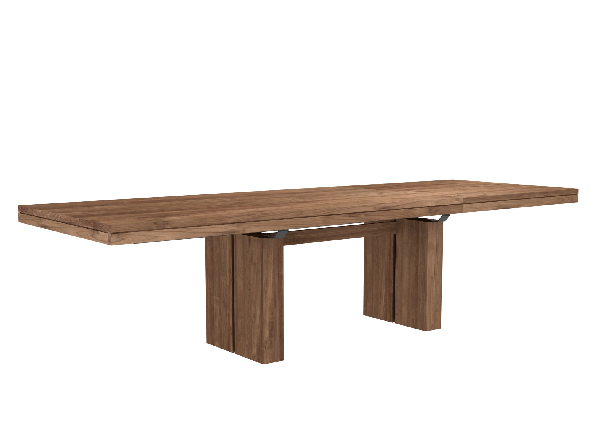 Ethnicraft - Table Double à allonges - Teck - 200/300 x 100 x 76