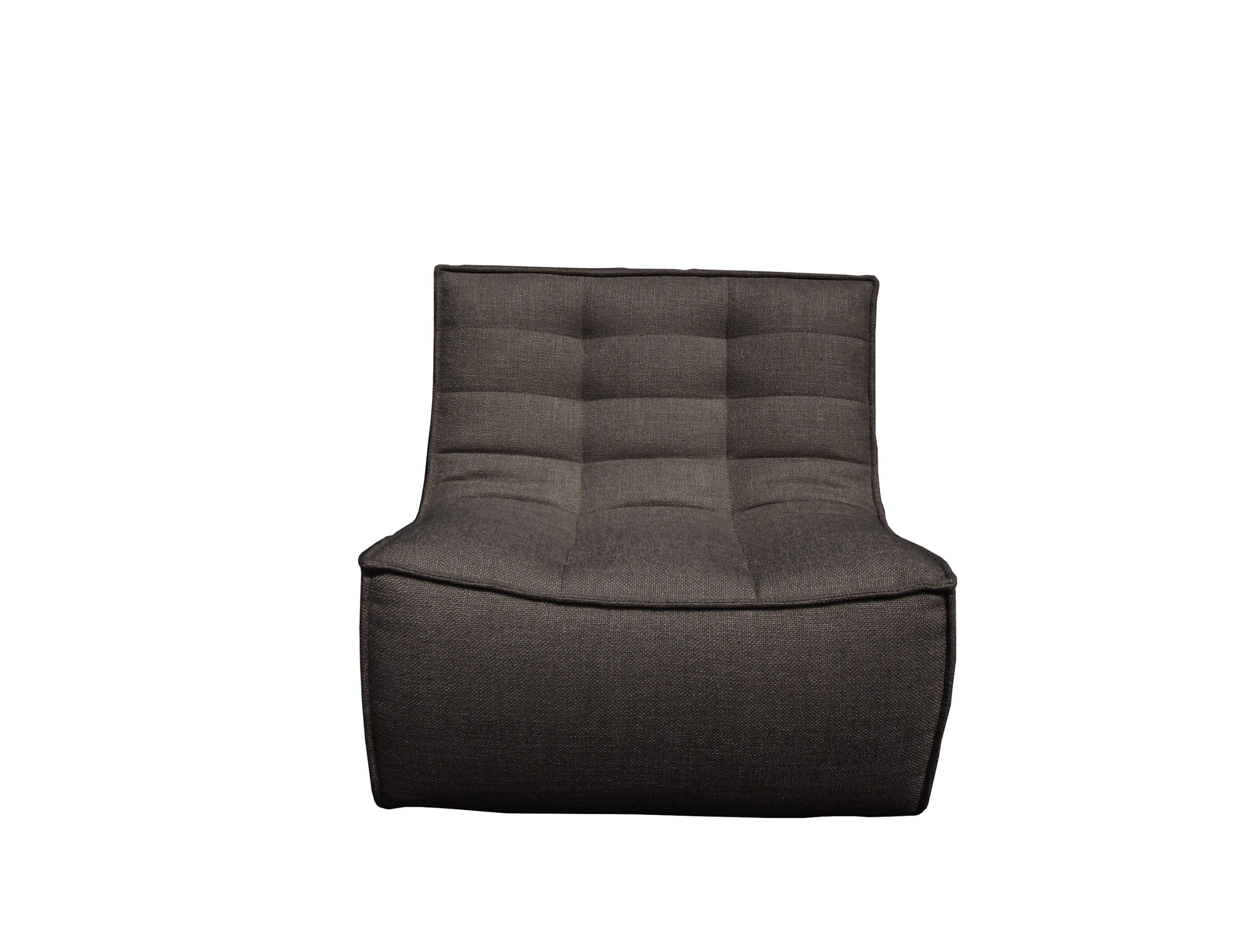 Ethnicraft - Fauteuil N701 - 1 place - Tissu gris foncé - 80 x 91 x H43/76