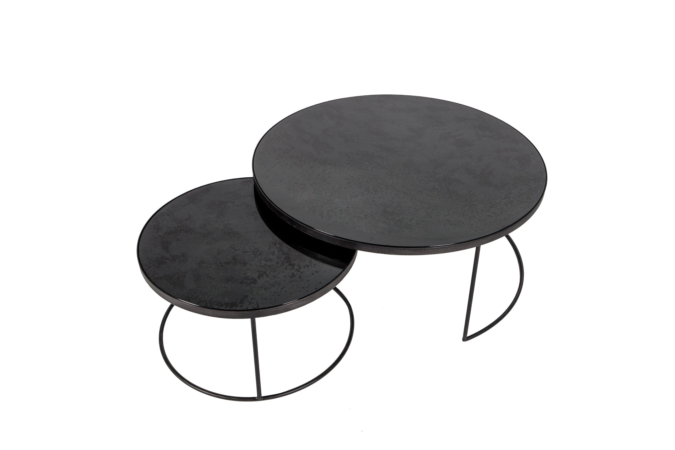 Ethnicraft - Set de 2 tables basses Charcoal Nesting