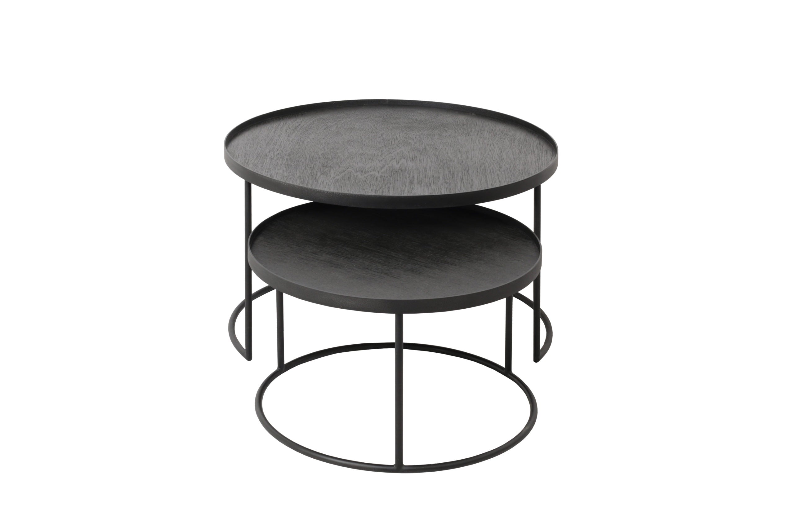 Ethnicraft - Set de 2 tables basses rondes - S/L