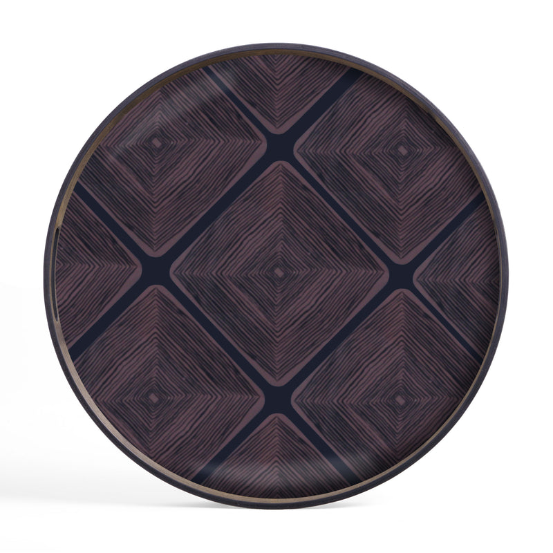 Ethnicraft - Plateau Rond "S" "Linear Square Glass" - 48 x 48 x H4