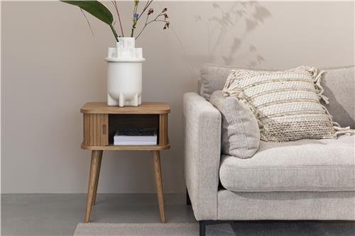 Zuiver - Table d’appoint Barbier - 45 x 45 x H59 - Naturel, Noyer ou Noir