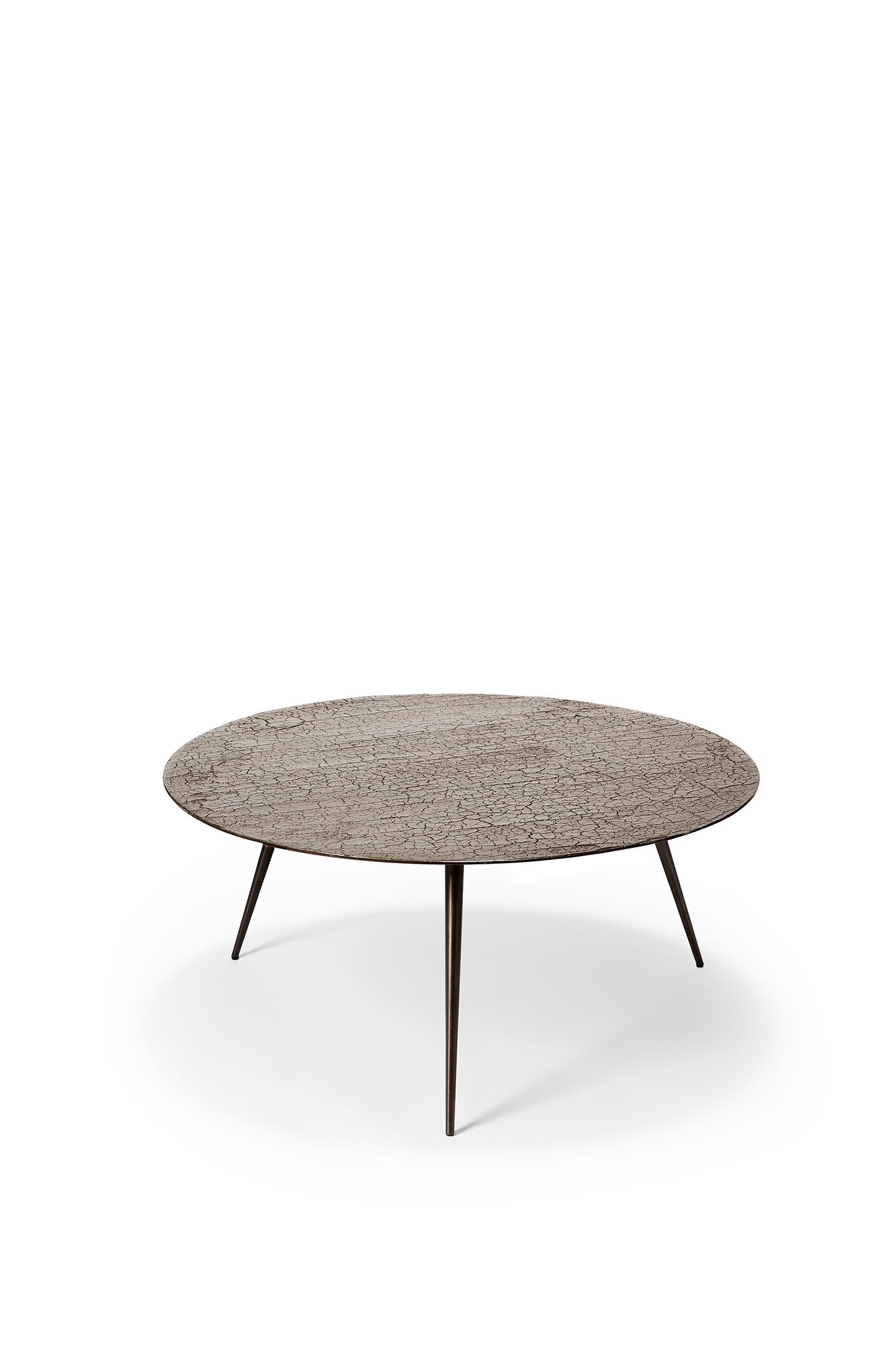 Ethnicraft - Table basse Luna - Lava - Whisky - Diamètre 80 x H35