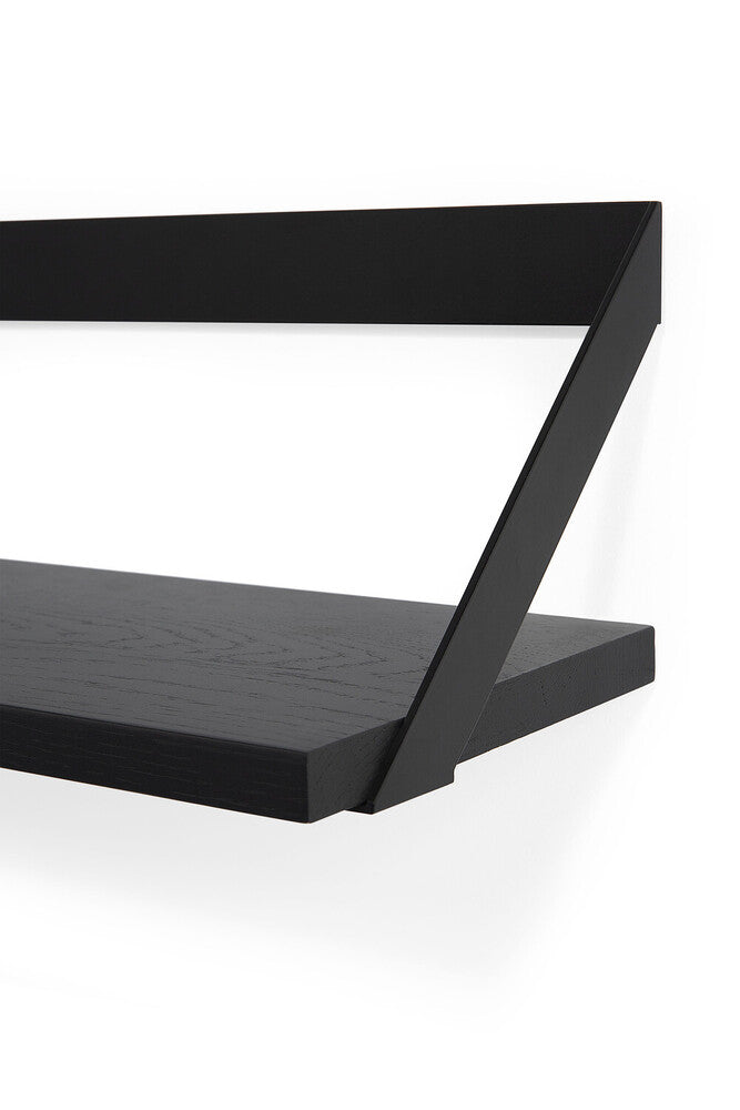 Ethnicraft - Etagère Ribbon - Black Shelf - Chêne verni - 70 x 20 x 17