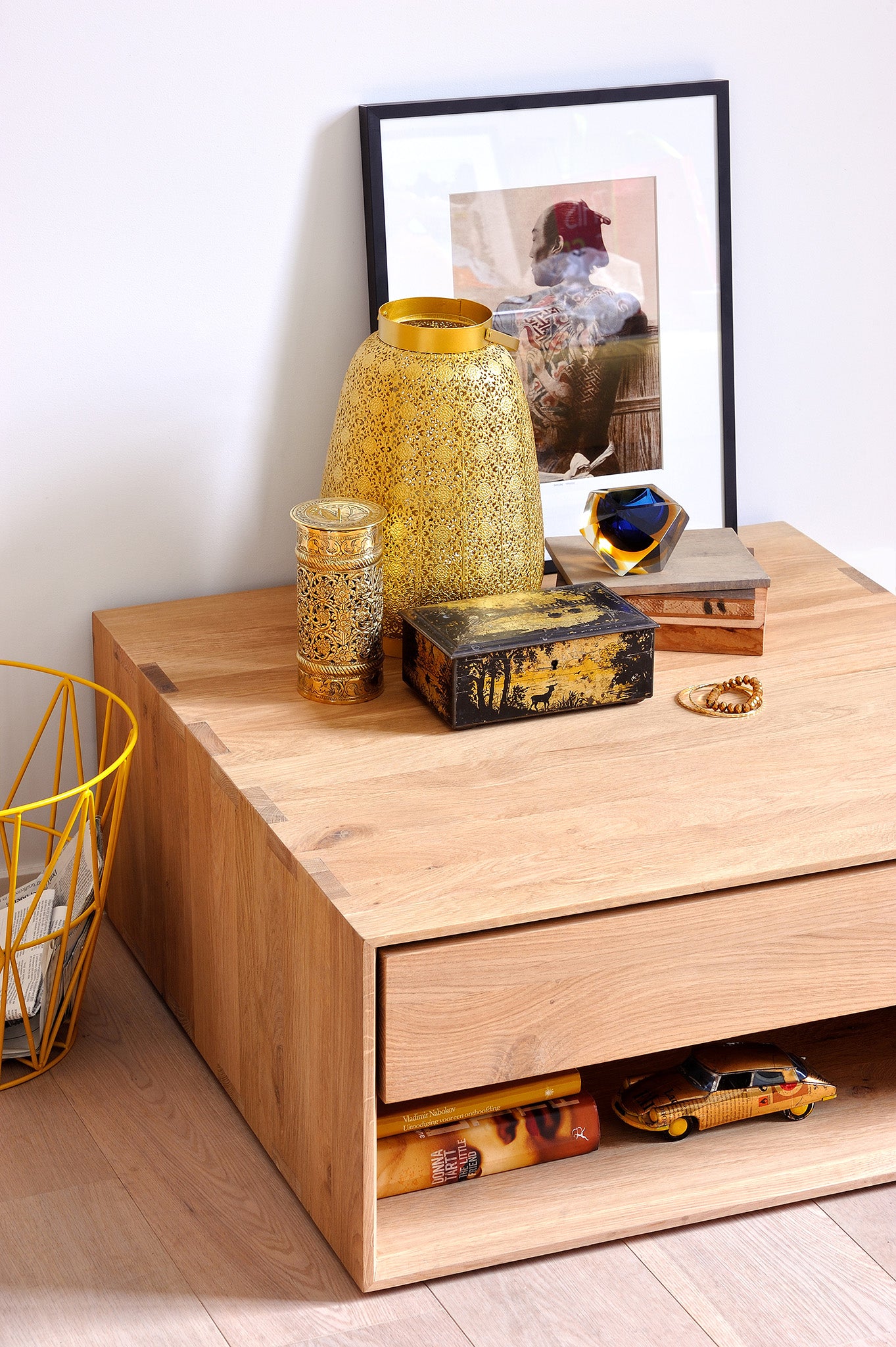 Ethnicraft - Table de chevet Nordic II - Chêne - 57 x 40 x H37