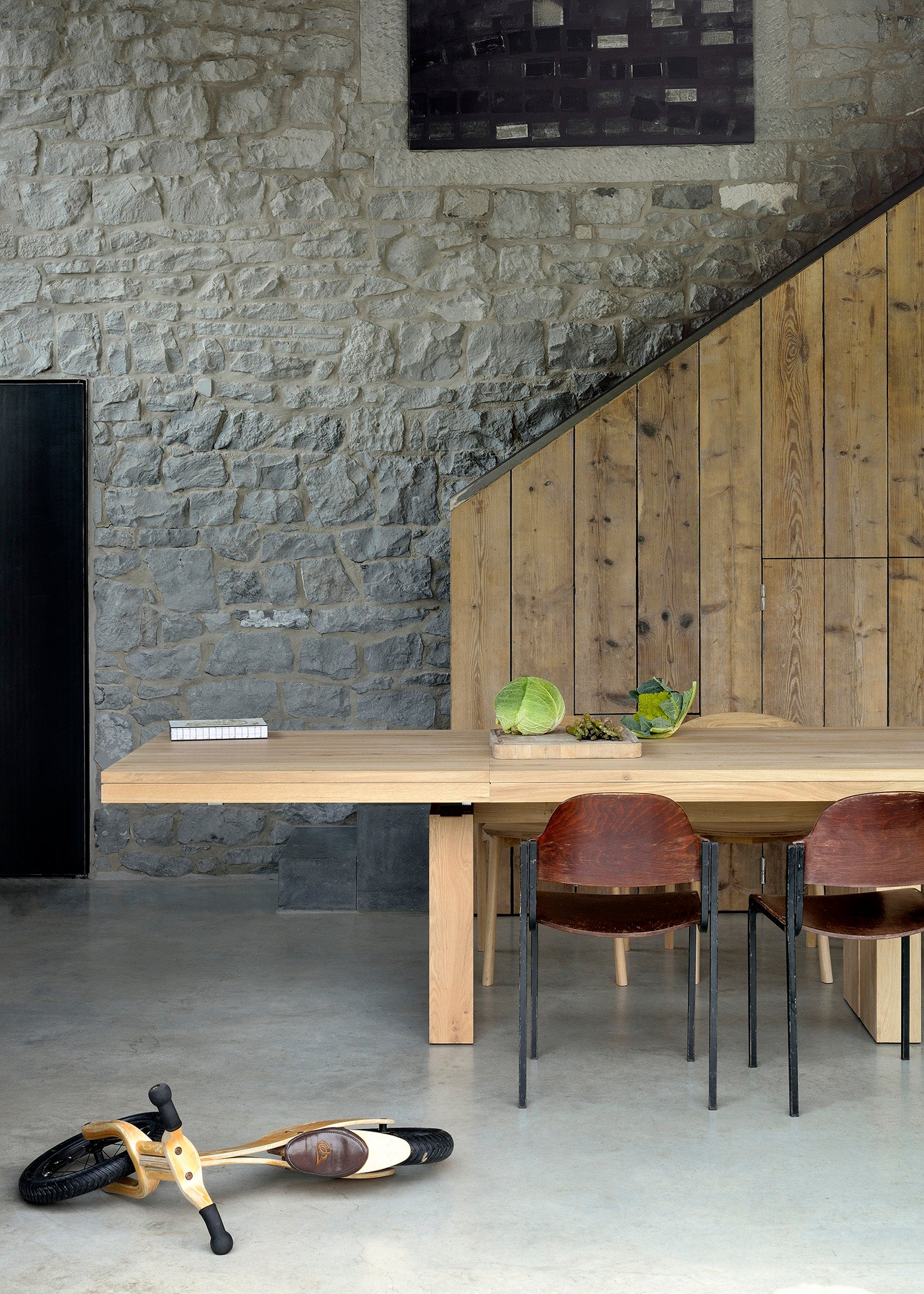 Ethnicraft - Table Double à allonges - Chêne - 200/300 x 100 x 76