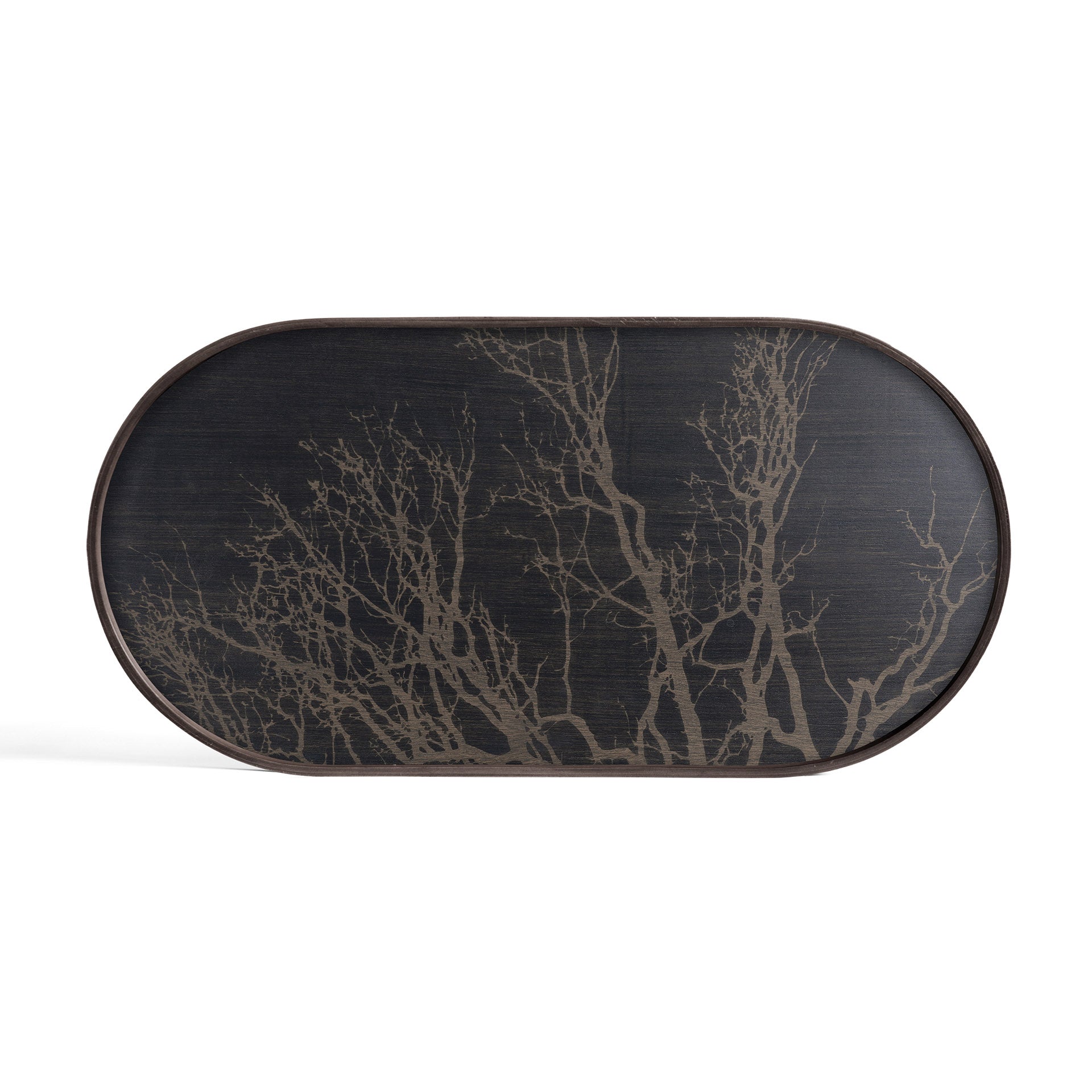 Ethnicraft - Plateau oblong en bois Black Tree - M - 71 x 36 x H3