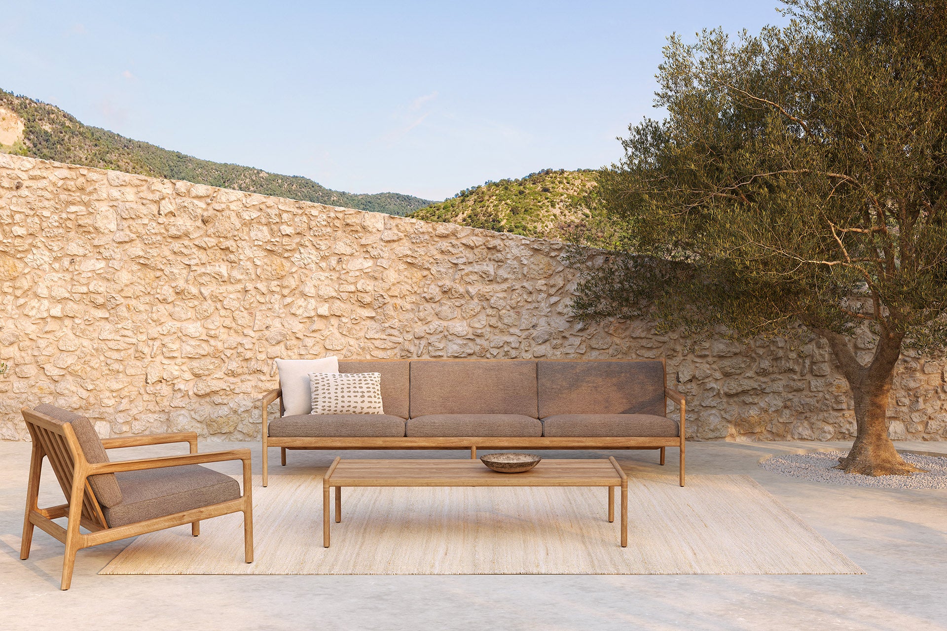 Ethnicraft - Outdoor - Table basse Jack en teck - 150 x 65 x 35