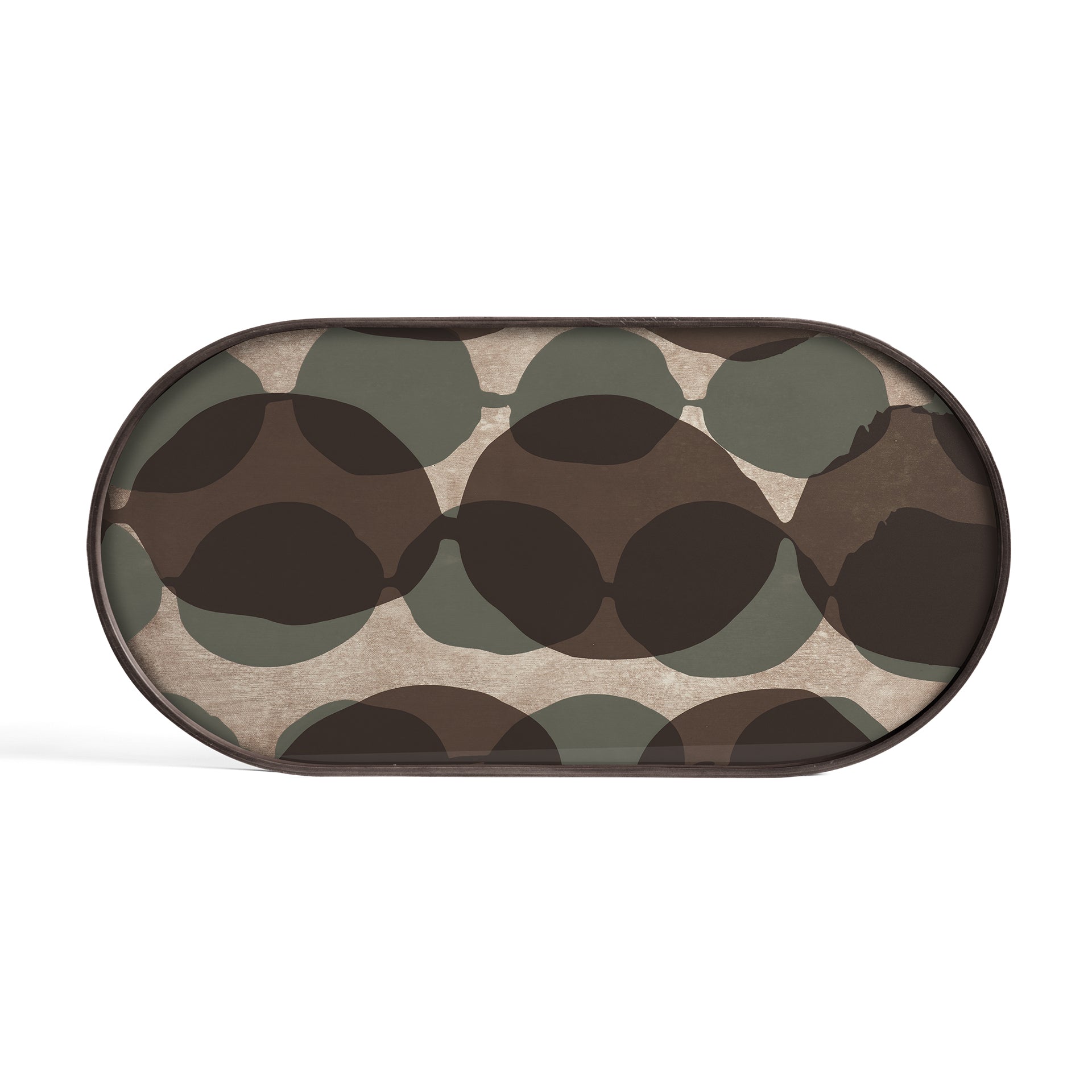 Ethnicraft - Plateau oblong en verre Connected Dots - M - 71 x 36 x H3