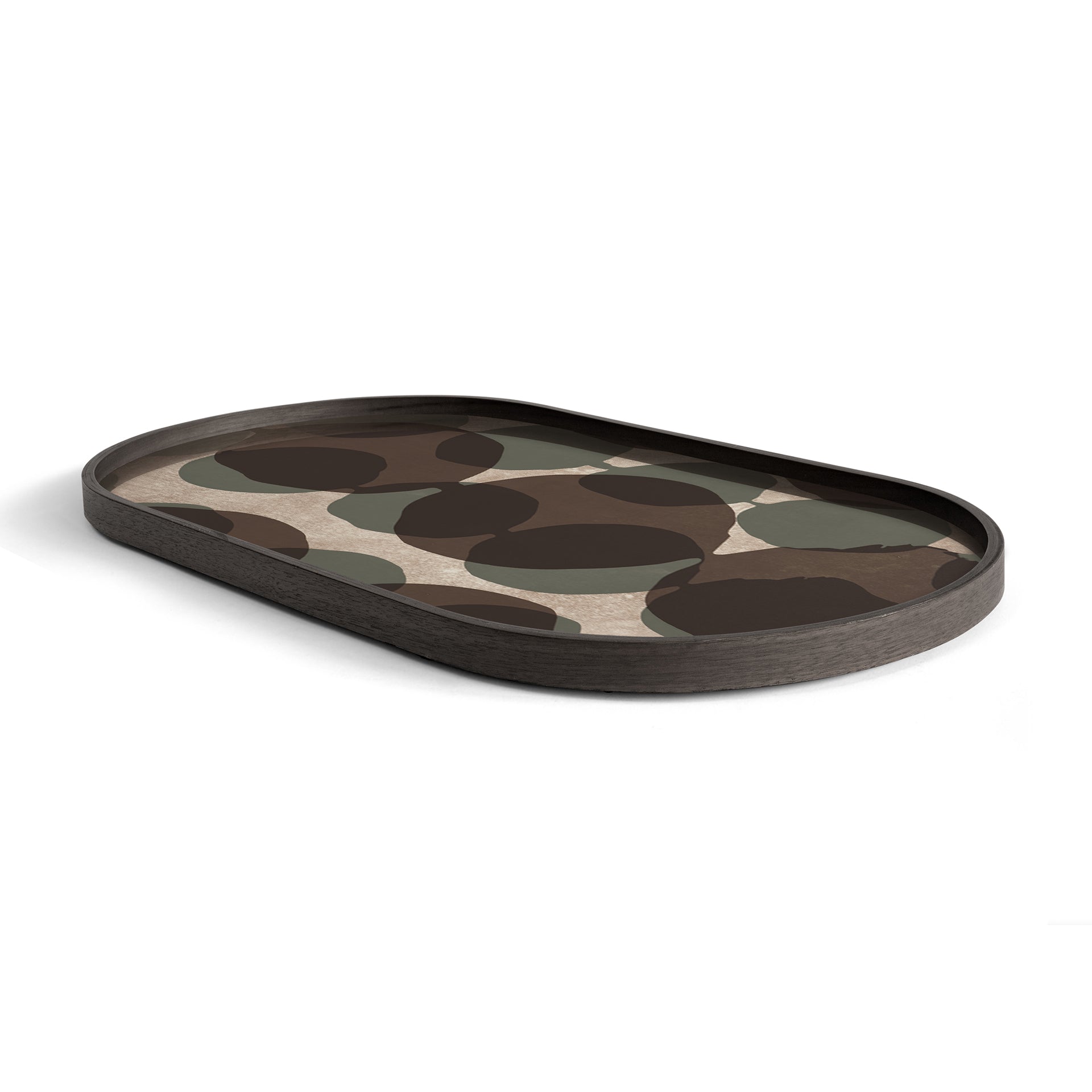 Ethnicraft - Plateau oblong en verre Connected Dots - M - 71 x 36 x H3