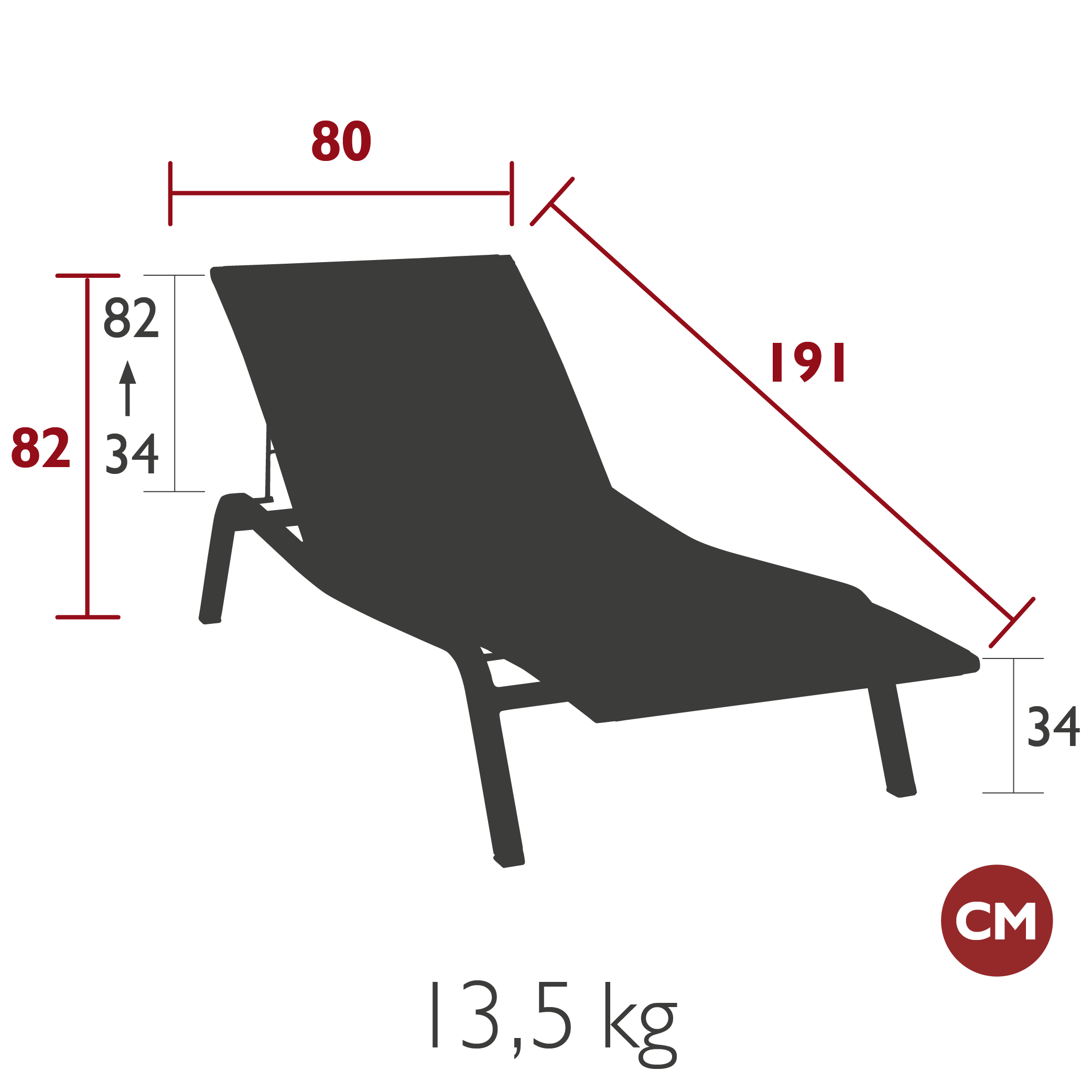 Fermob - Alizé - Bain de Soleil XL - Romarin - En Stock
