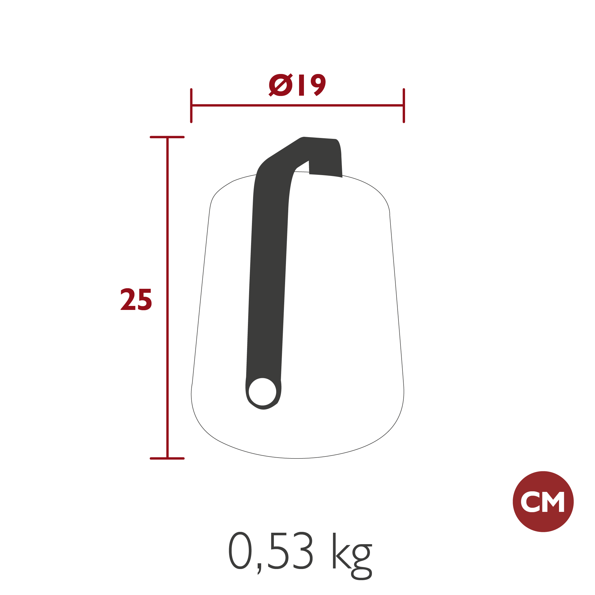 Fermob - Lampe BALAD H25 - Carbone