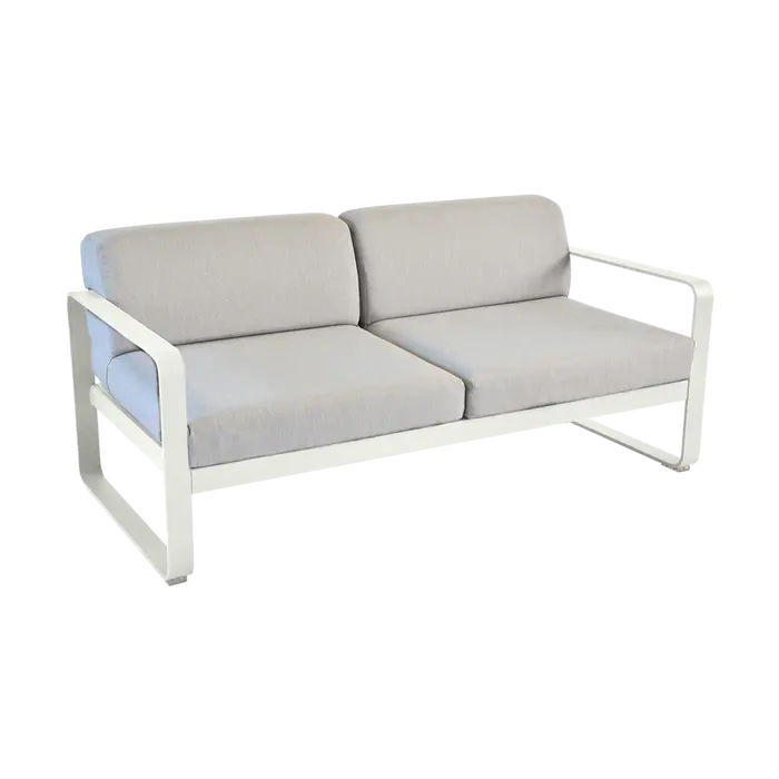 Fermob - Bellevie - Canapé 2 places - Gris Argile - Coussins gris flanelle (En stock)