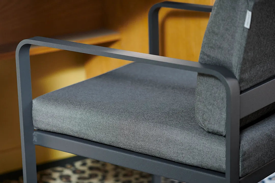Fermob - Bellevie - Fauteuil Repas - Coussin Gris Graphite