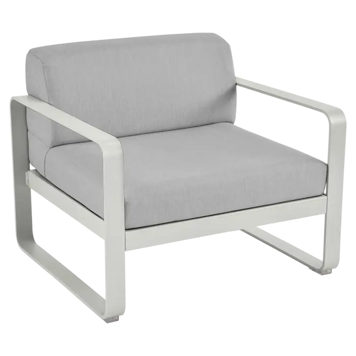 Fermob - Bellevie - Canapé (Fauteuil) - Gris Argile - Coussins gris flanelle (En stock)
