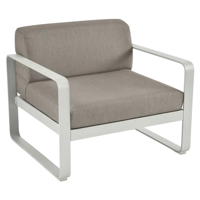 Fermob - Bellevie - Canapé (Fauteuil) - Gris Argile - Coussins Taupe (En stock)
