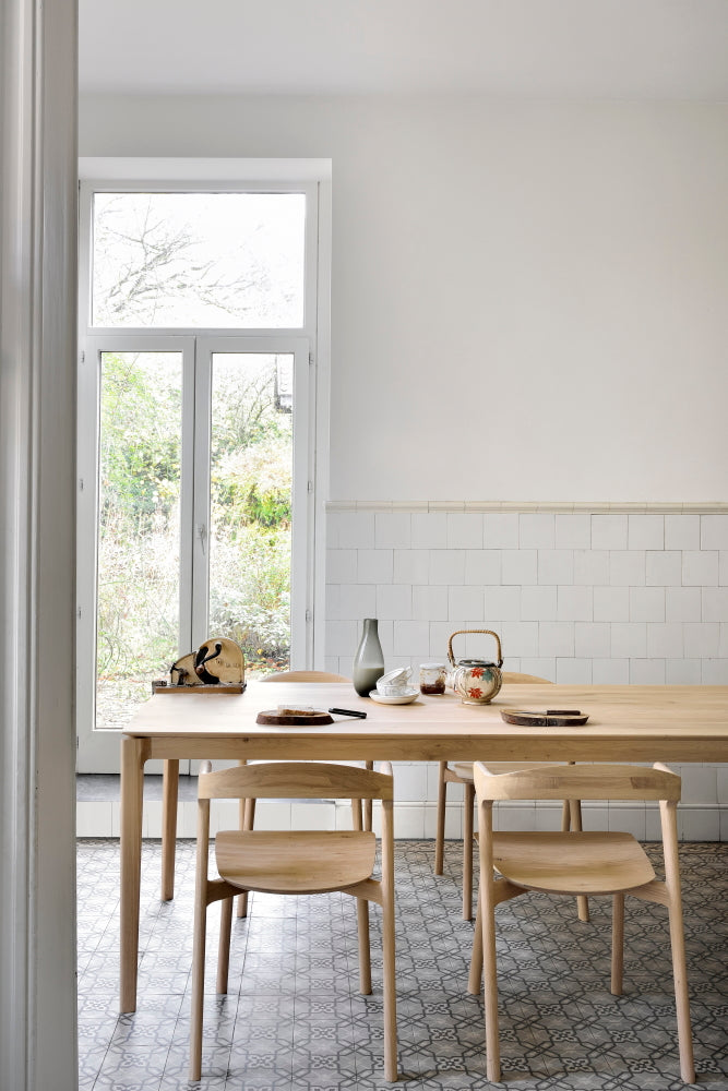 Ethnicraft - Chaise Bok - Chêne verni - Assise bois