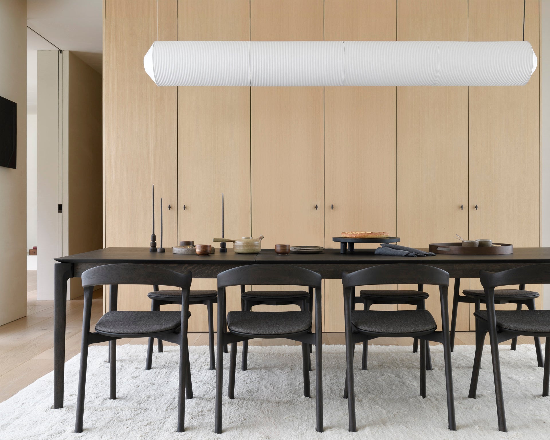 Ethnicraft - Table Bok à allonges - Chêne brun verni - 160/240 x 90 x H 76