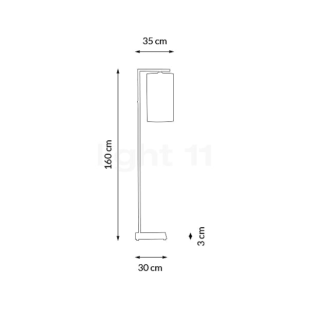 It's About Romi - Lampe sur Pied "Boston" - Noire - Abat-jour H.45 - H.160
