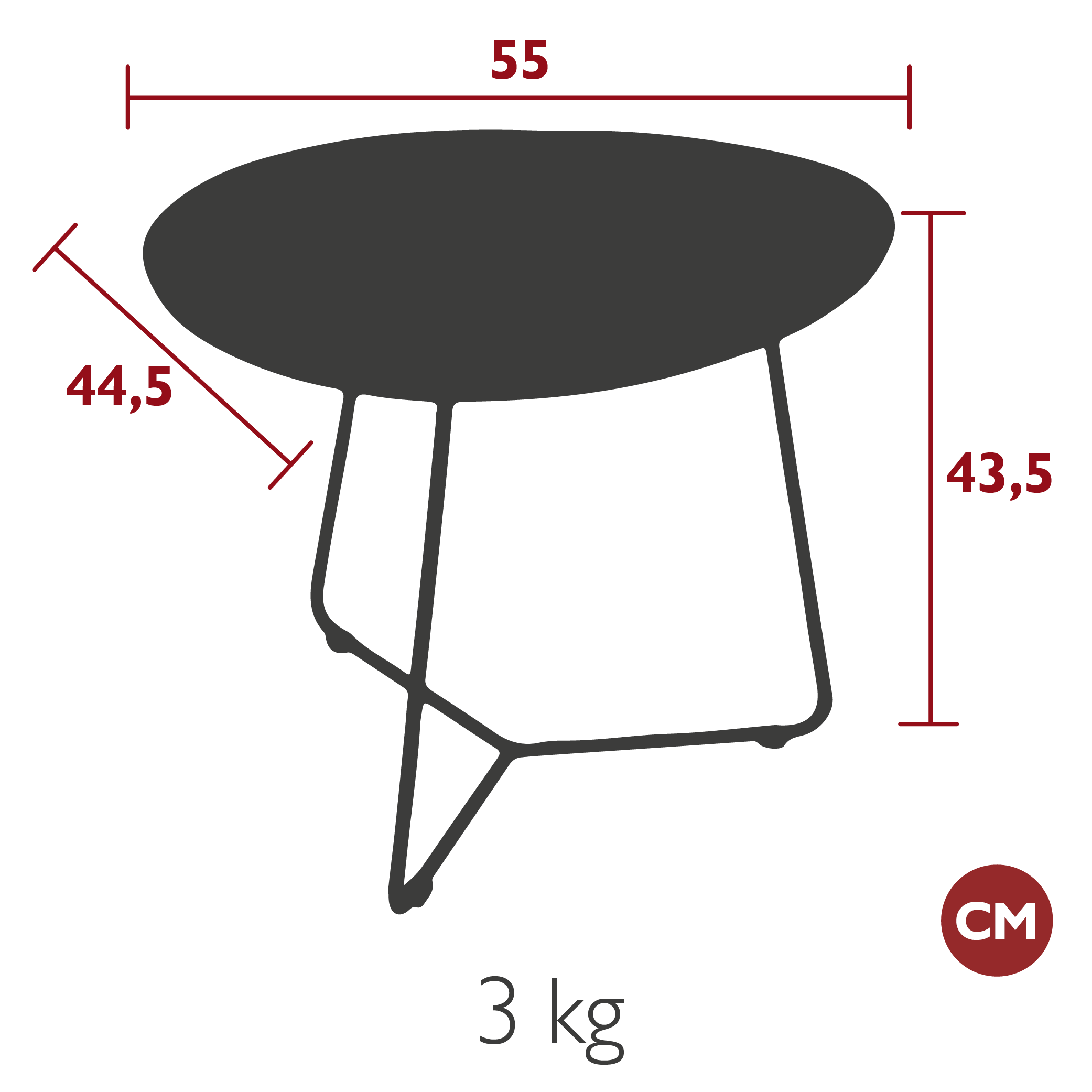 Fermob - Cocotte - Table basse avec plateau amovible - Tonka