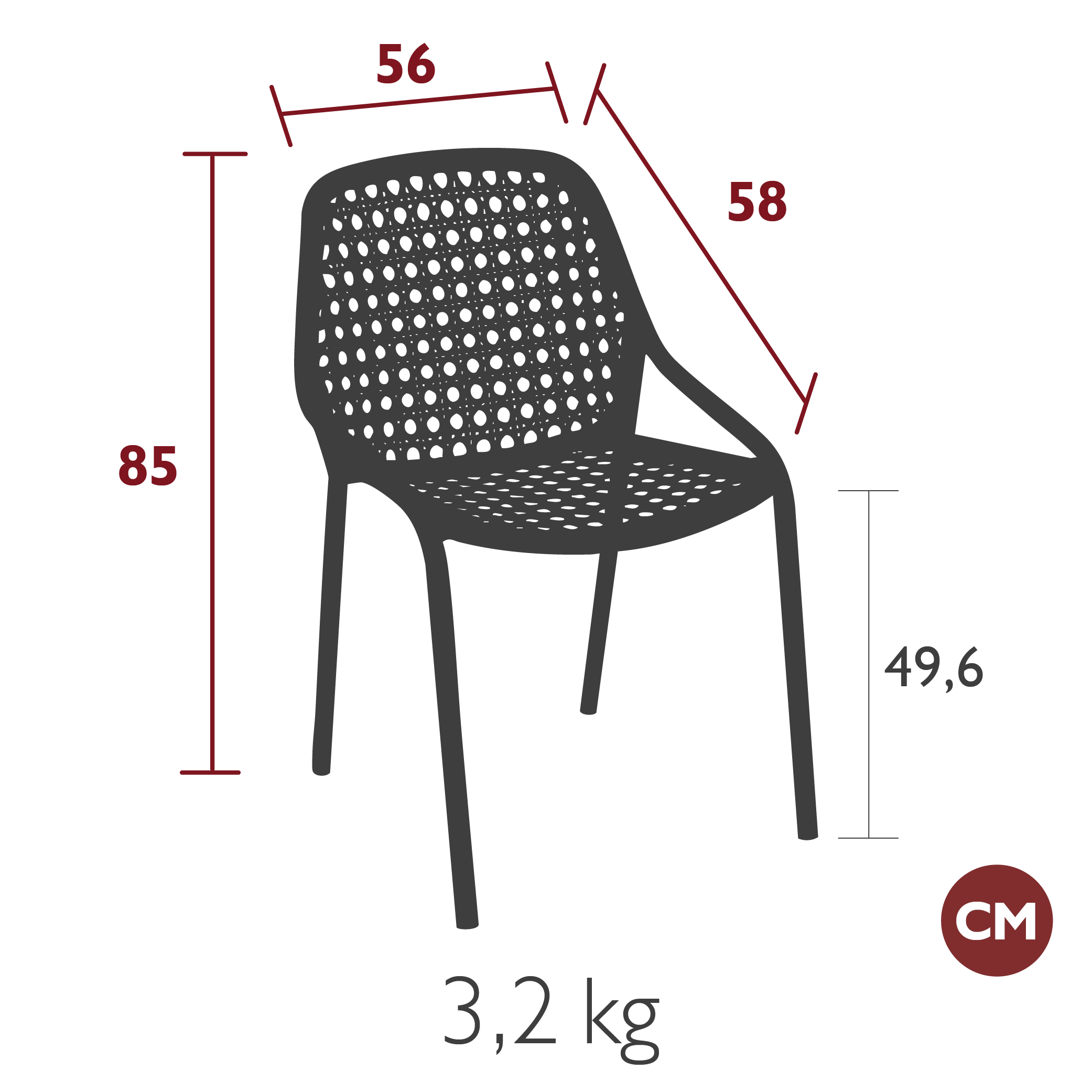 Fermob - Croisette - chaise - 4 Coloris