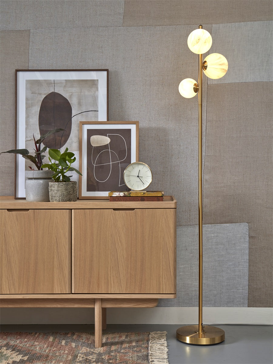 It's About Romi - Lampe sur Pied "Carrara" - Or/Marbre Blanc - H.159