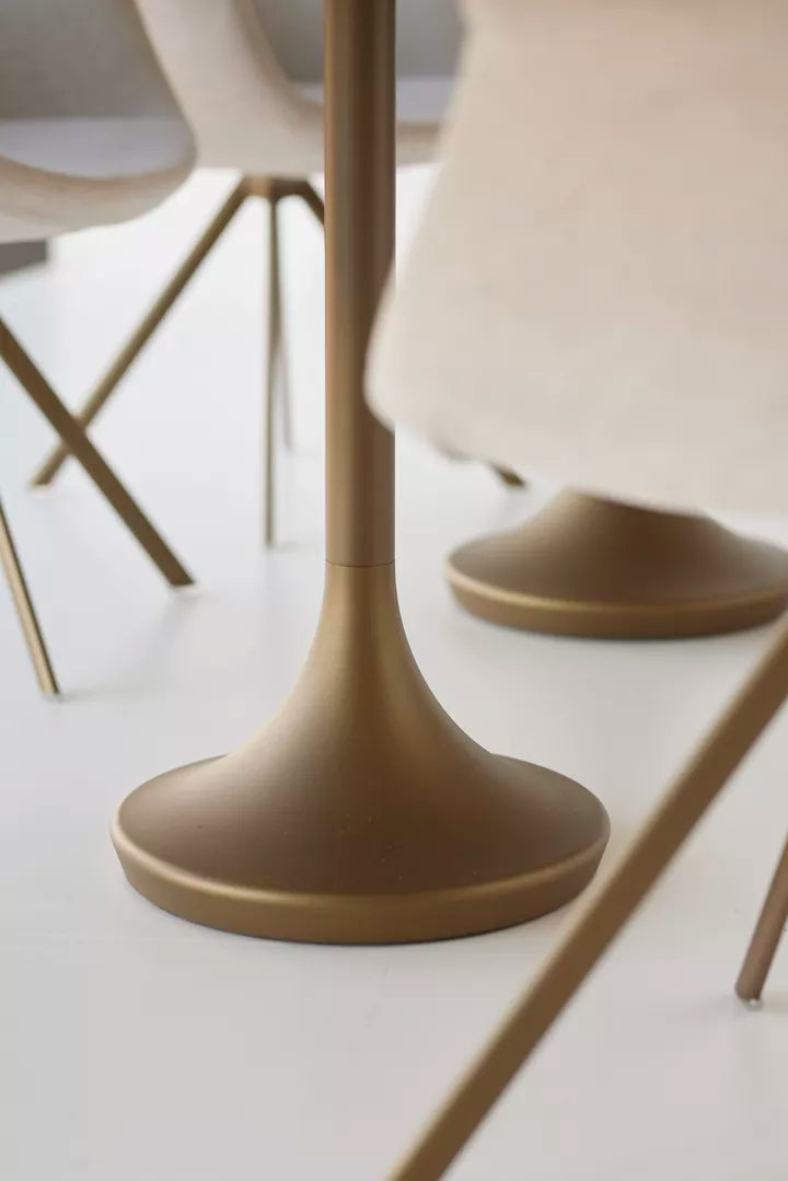 Joli - Table Central Single - plateau Ellipse - Céramique / Aluminium