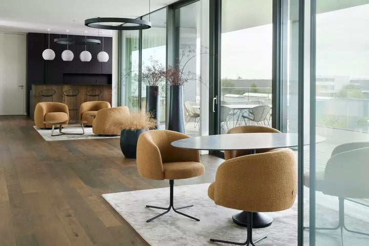 Joli - Table Central Single - plateau Ellipse - Céramique / Aluminium - Dim. 160 x 70 x H75