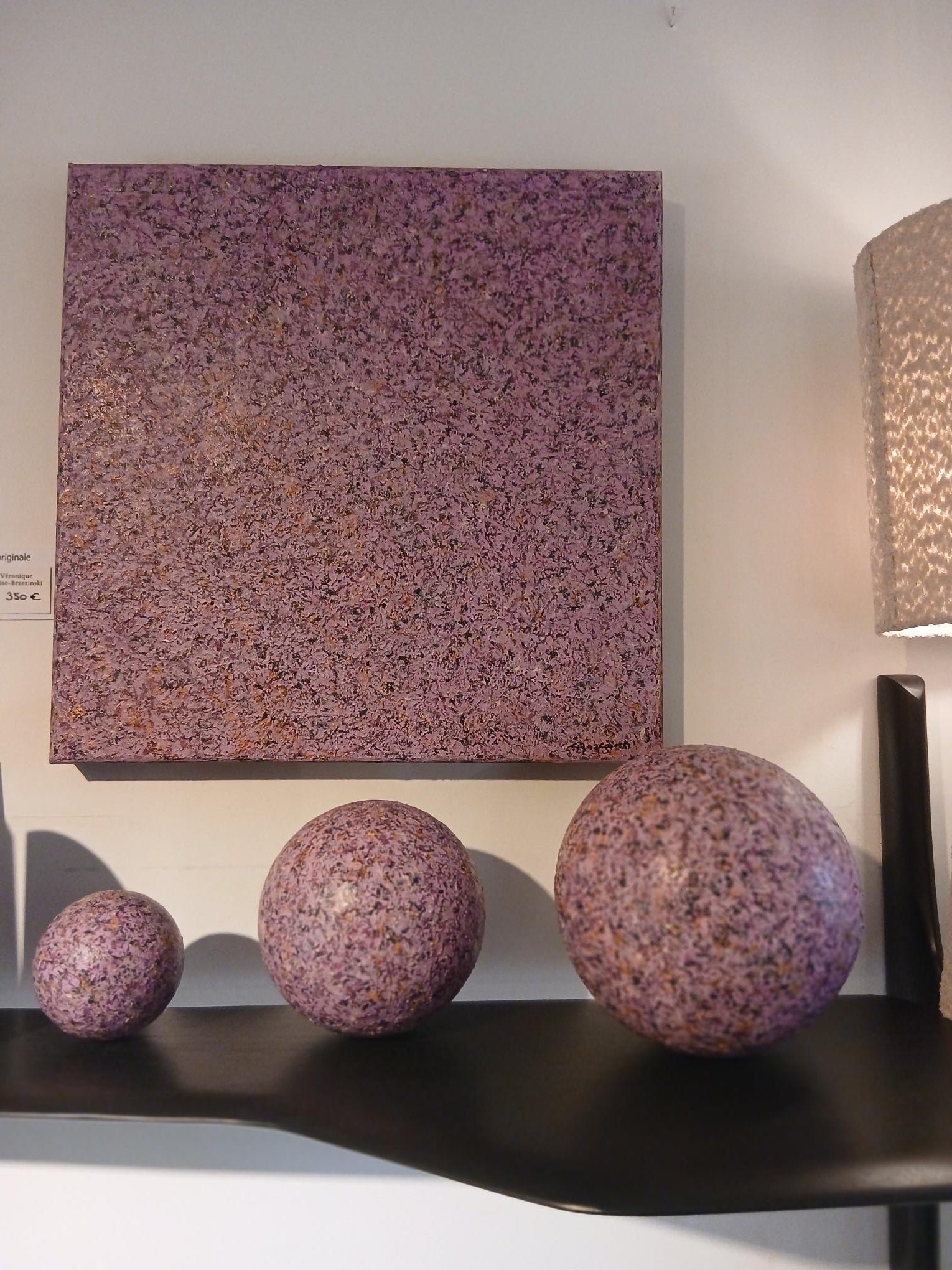 Véronique Brzezinski - Œuvre Originale - Lot de trois boules Acrylique