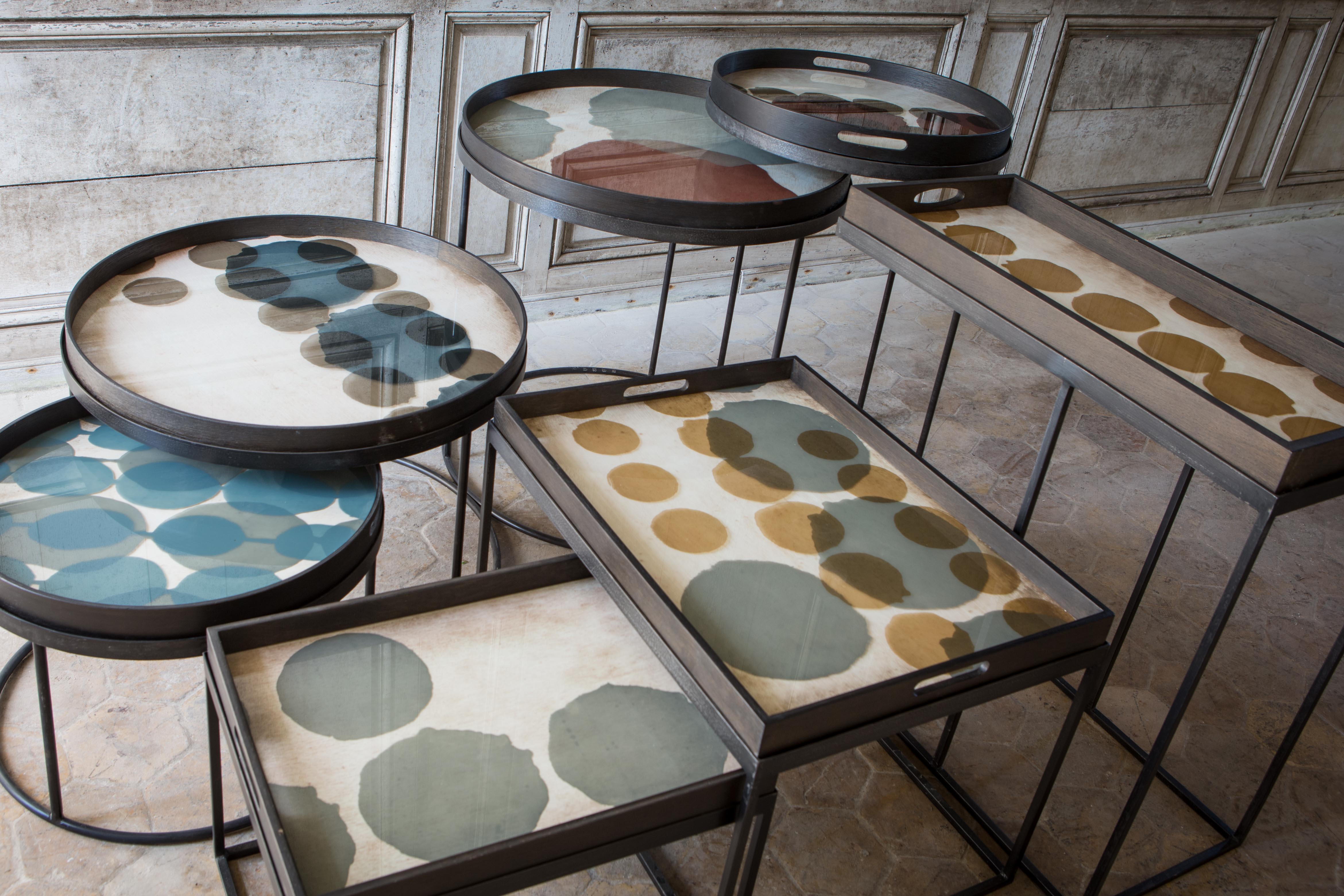 Ethnicraft - Plateau Connected Dots Glass - Rond - S - 48 x 48 x H4 (-30%)