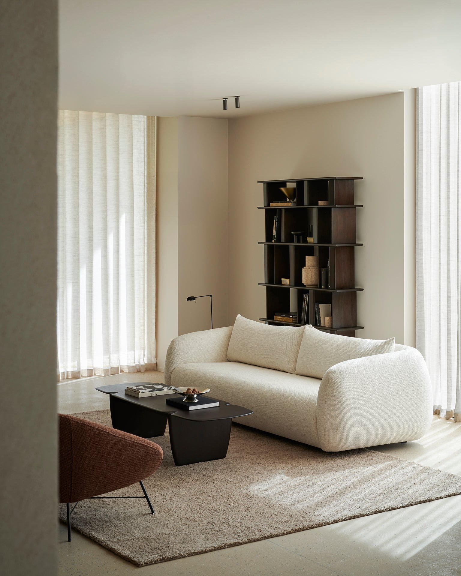 Ethnicraft - Canapé Contour - Tissu Chalk - 244 x 107 x H72