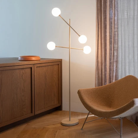 It's About Romi - Lampe sur Pied Copenhage - Beige / Blanc