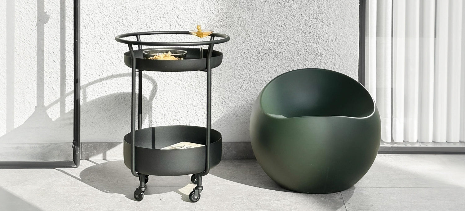 XL BOOM - Chariot Corona - S - Noir - Diamètre 47 x H63