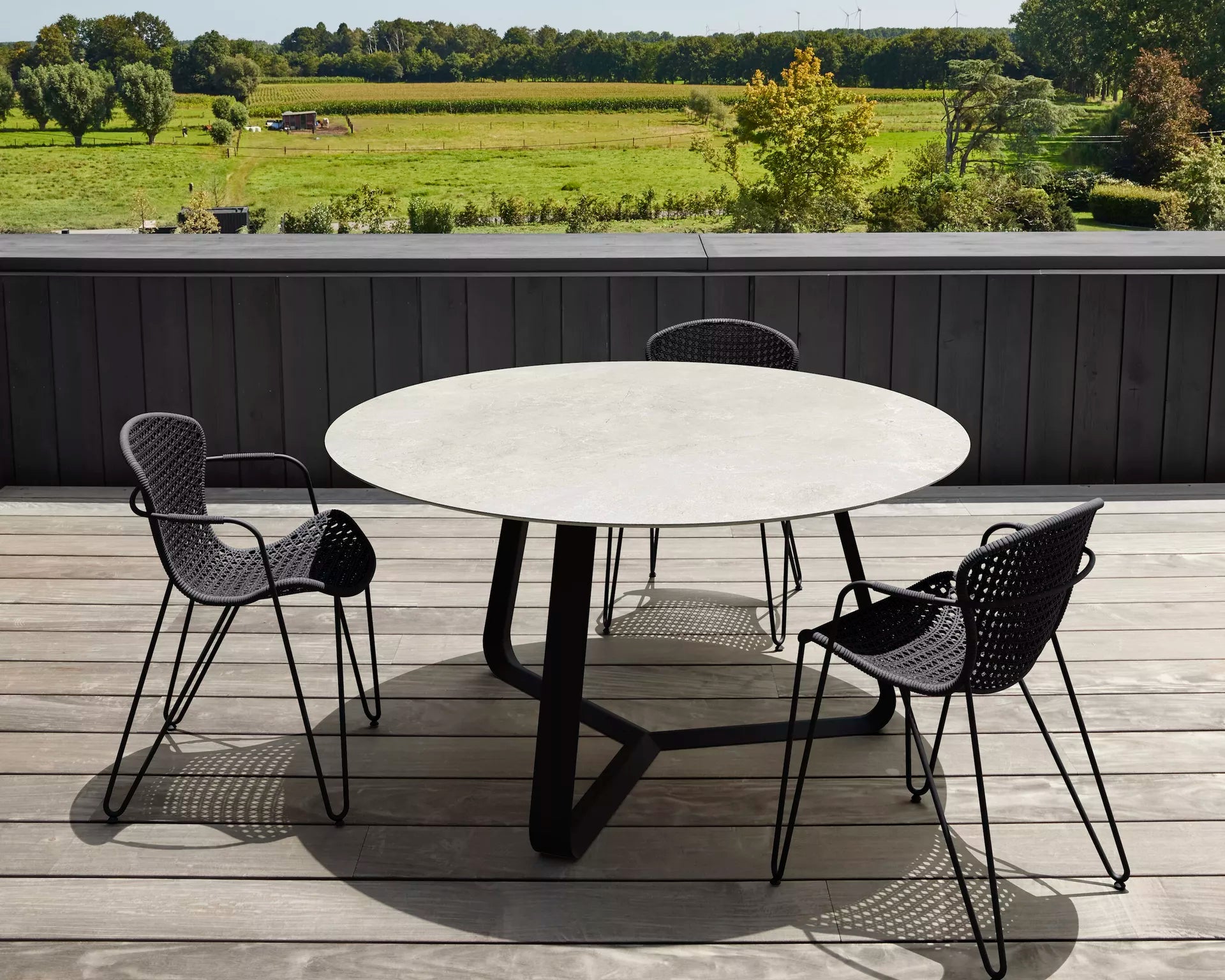 Joli - Table Curve - Ronde - Céramique / Aluminium