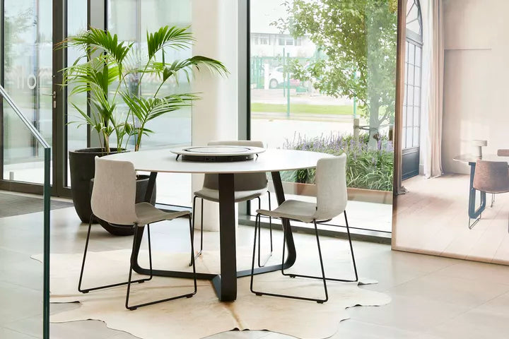 Joli - Table Curve - Ronde - Céramique / Aluminium - Diamètre 100 x H75