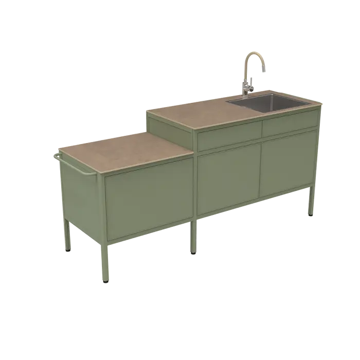 Fermob - Goosto - Le Gourmet - Cuisine d'été - Cactus - 190 x 60 x H 75/90