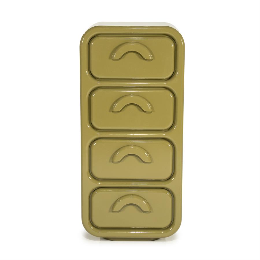 By-Boo - Gubby - Cabinet - MDF laqué, coloris Vert - 50.5 x 32.5 x H108