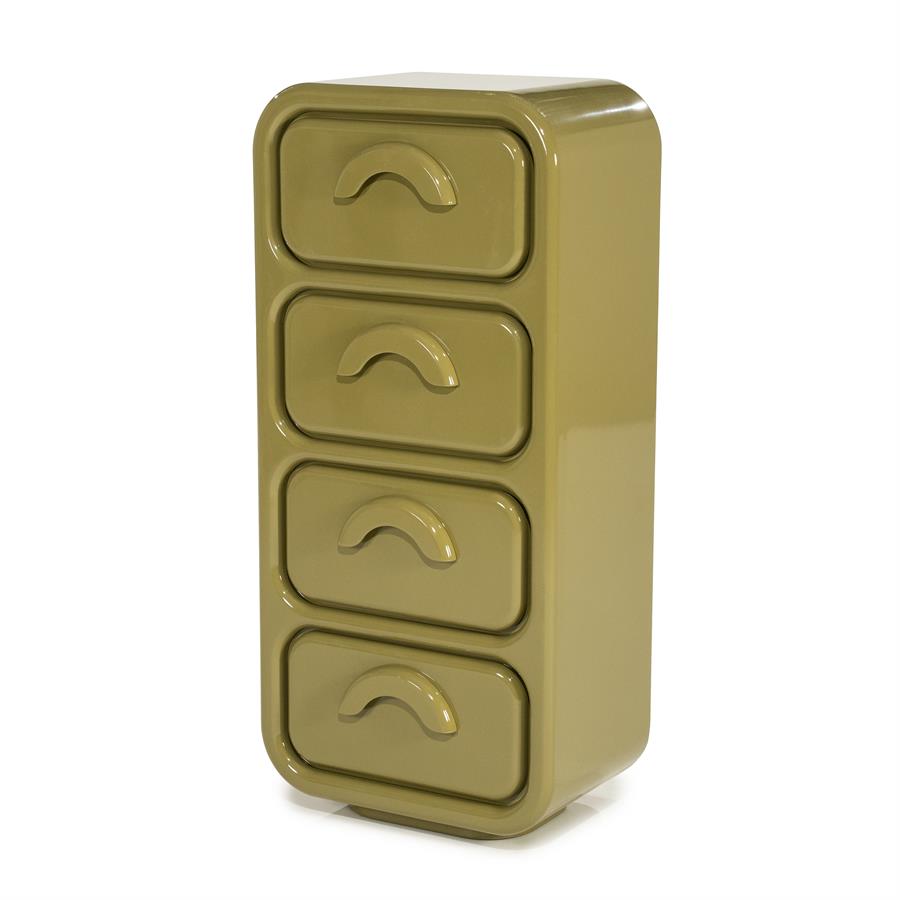 By-Boo - Gubby - Cabinet - MDF laqué, coloris Vert - 50.5 x 32.5 x H108