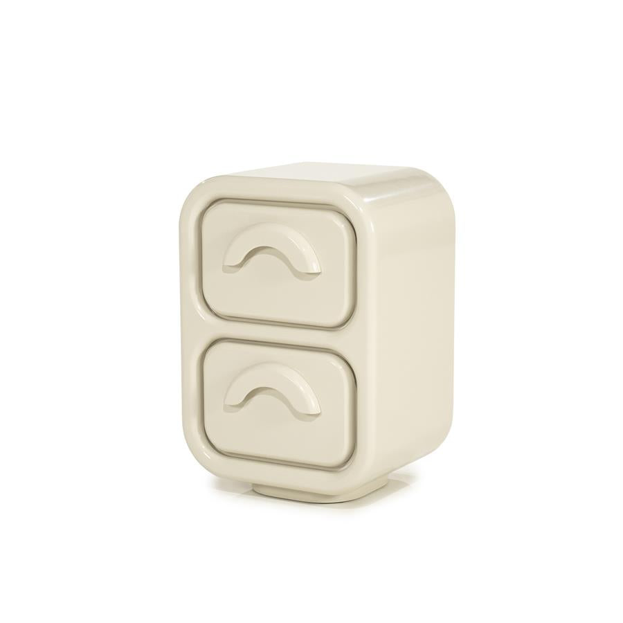 By-Boo - Gubby - Chevet - MDF laqué, coloris Beige - 40.5 x 31.5 x H58