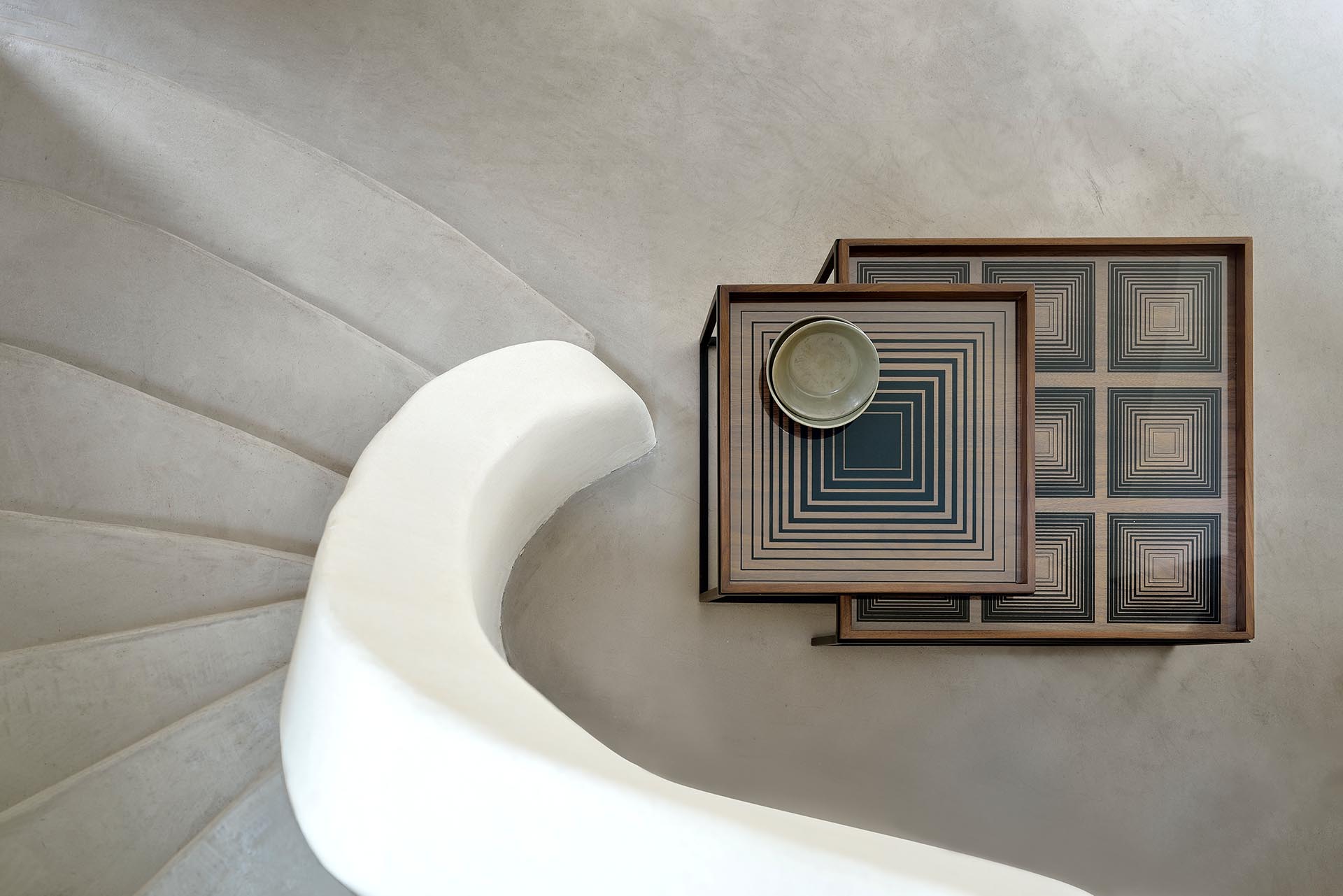 Ethnicraft - Plateau carré en verre - Ink - S - 38 x 38 x H4